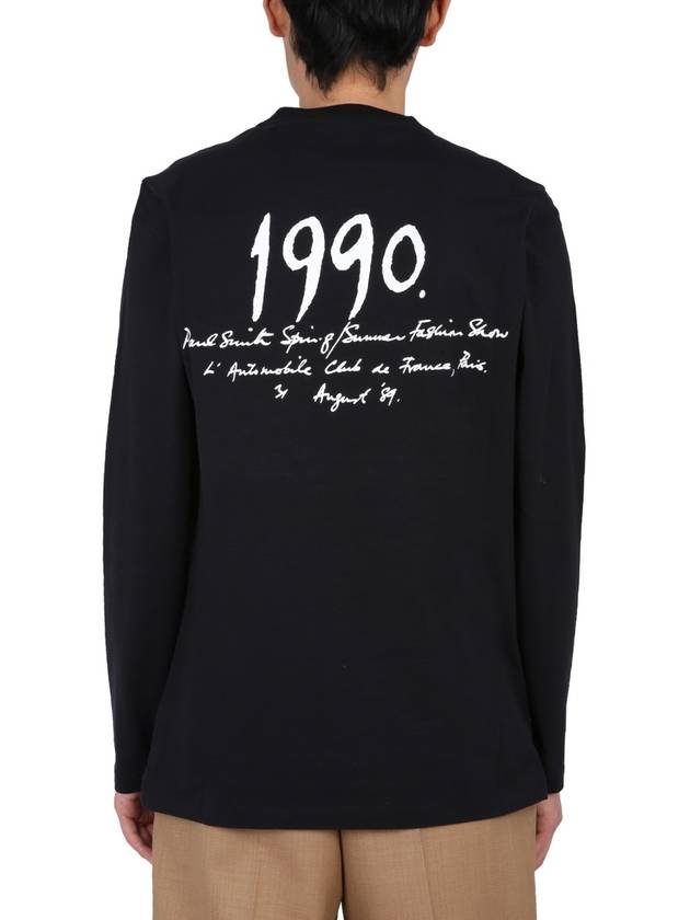 Men's Logo Long Sleeve T-Shirt Black - PAUL SMITH - BALAAN 4