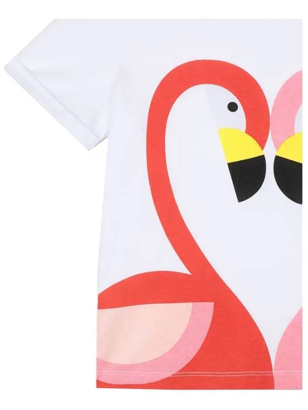 Kids Flamingo T Shirt White 602652 SQJA6 9000 - STELLA MCCARTNEY - BALAAN 4