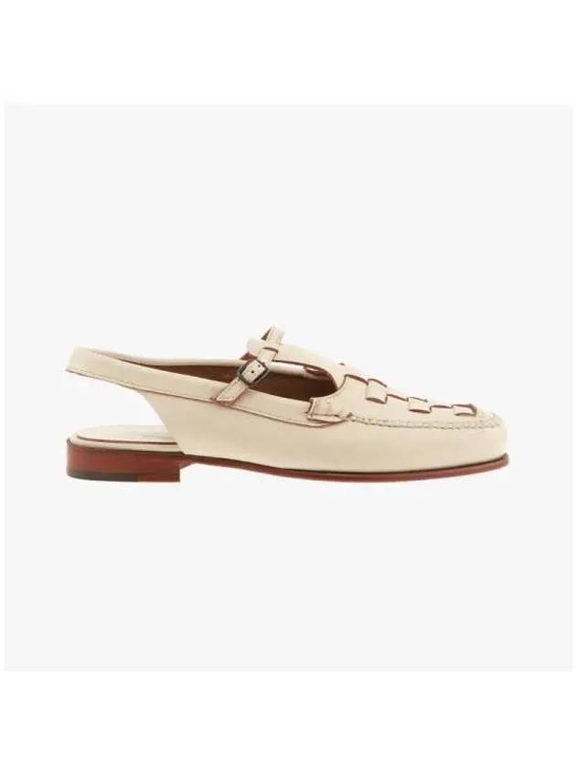 Rocketa Slingback Leather Loafer Custard - HEREU - BALAAN 3