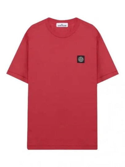 Wappen Logo Patch Short Sleeve T-Shirt Red - STONE ISLAND - BALAAN 2