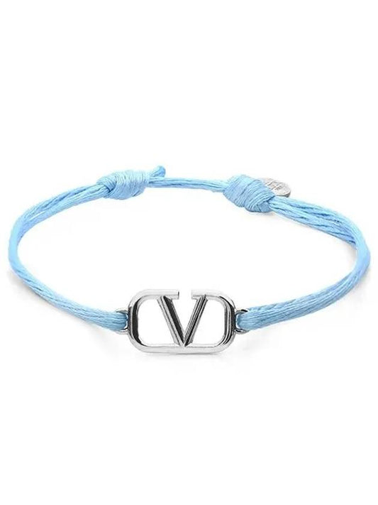 Valentino Garavani V logo cotton bracelet - RED VALENTINO - BALAAN 2