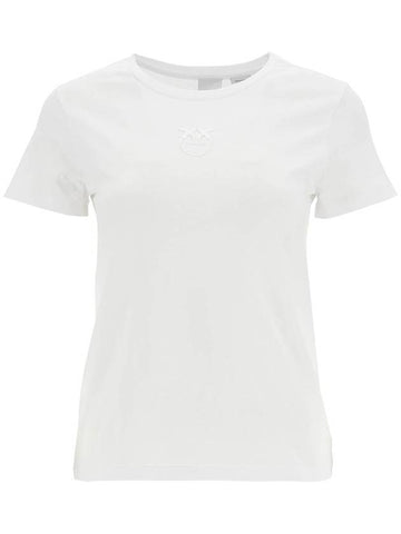 short-sleeved t-shirt with embroidery - PINKO - BALAAN 1