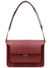 Saffiano Trunk Medium Shoulder Bag Burgundy - MARNI - BALAAN 6