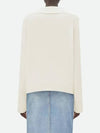 Women's Light Wool Polo Knit Top Chalk - BOTTEGA VENETA - BALAAN 4