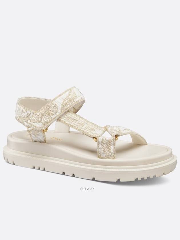 D Wave Gradient Butterfly Metallic Thread Sandals White - DIOR - BALAAN 2