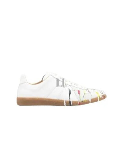 Men's Replica German Army Paint Low Top Sneakers White - MAISON MARGIELA - BALAAN 2