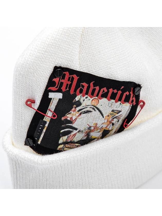 BBD Maverick Patch Beanie White - BLACKBLOND - BALAAN 3