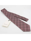 GG Pattern Slim Silk Tie Red - GUCCI - BALAAN 5