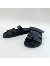 Chypre Leather Sandals Black - HERMES - BALAAN 8