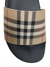 Vintage Check Print Slippers Black Beige - BURBERRY - BALAAN 7