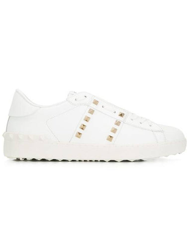 Rockstud Low Top Sneakers White - VALENTINO - BALAAN 1