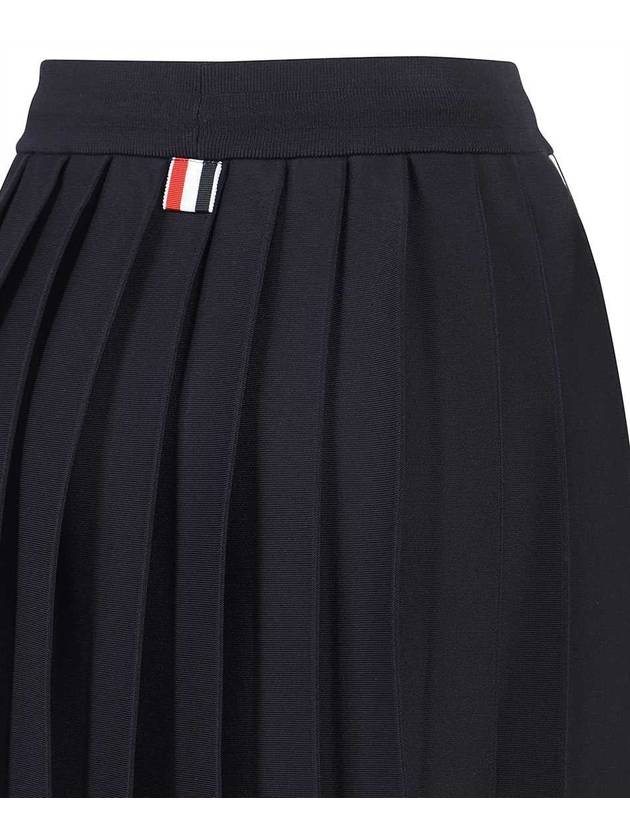 Side Stripe Dropback Mini Pleated Skirt Navy - THOM BROWNE - BALAAN 4