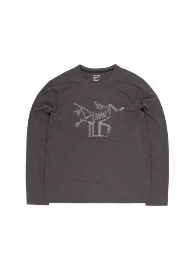 Cormac Logo Long Sleeve T-Shirt Black Heather - ARC'TERYX - BALAAN 2