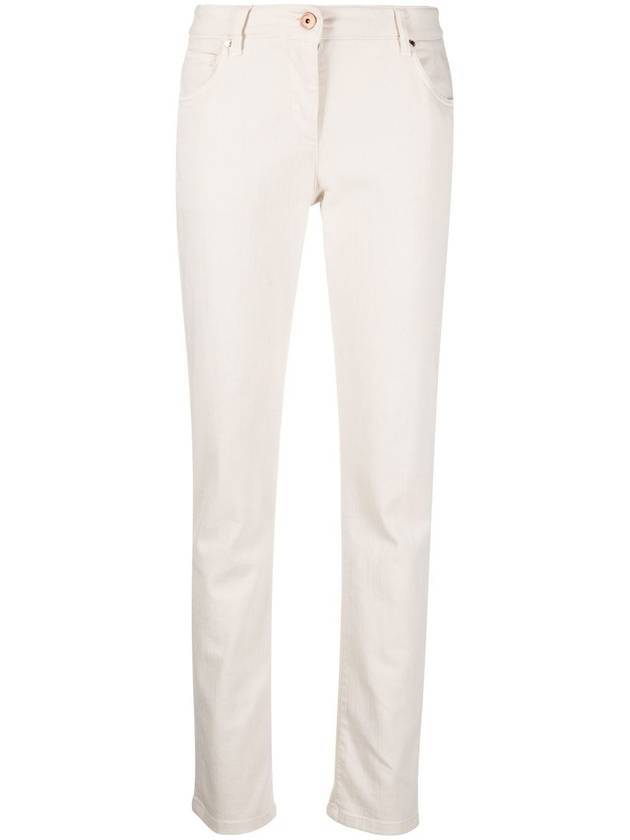 Women's Slim Fit Straight Jeans White - BRUNELLO CUCINELLI - BALAAN 1