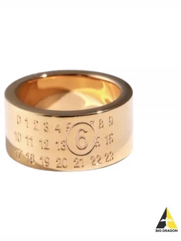 Men's Numeric Minimal Signature Ring Gold - MAISON MARGIELA - BALAAN 2