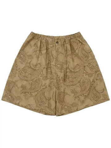 Men's Paisley Shorts Beige - AJOBYAJO - BALAAN 1