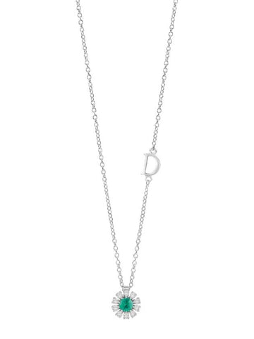 Margherita Diamond Emerald White Gold Necklace Necklace Women - DAMIANI - BALAAN 1