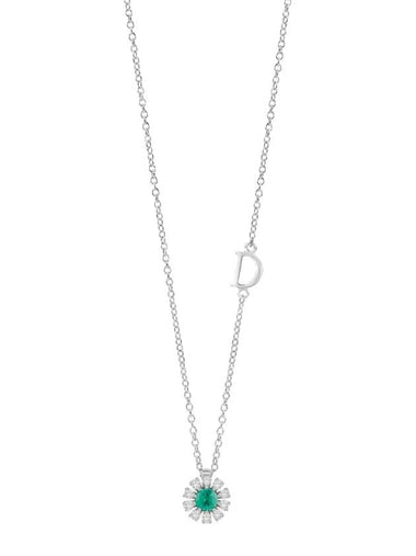 Margherita Diamond Emerald White Gold Necklace Necklace Women - DAMIANI - BALAAN 1