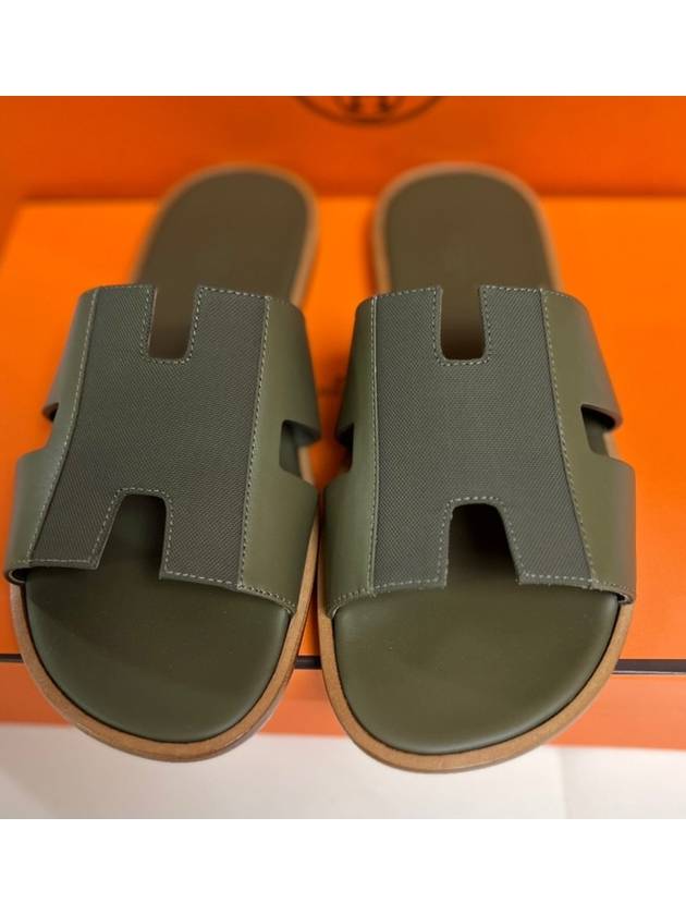 Izmir Khaki Sandals Men Slippers KhakiH222845ZH - HERMES - BALAAN 3