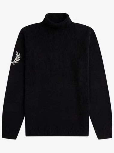 15 Sharp Laurelless Roll Neck Knit 102 AFPM2336544 Black - FRED PERRY - BALAAN 1