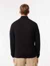 Logo Patch Half Zip Knit Top Black - LACOSTE - BALAAN 3