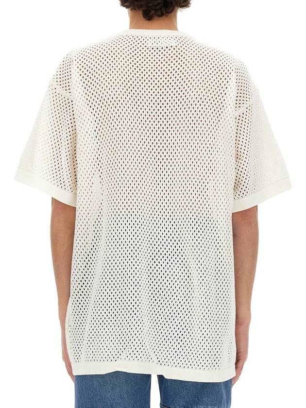 Logo mesh short sleeve t shirt white - MAISON MARGIELA - BALAAN 3