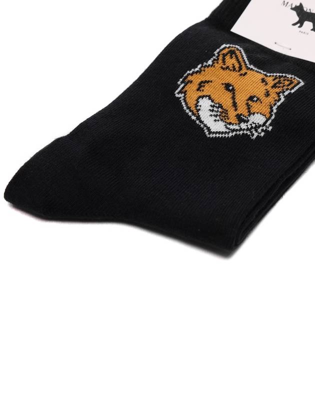 Fox Head Socks Black - MAISON KITSUNE - BALAAN 4