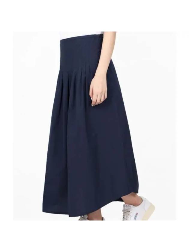 Olympia Midi Pleated Skirt Navy - A.P.C. - BALAAN 1