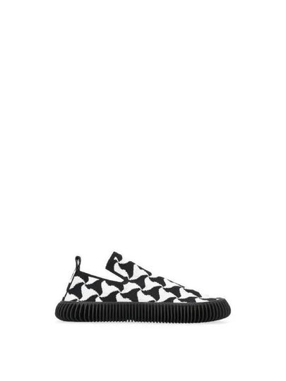 Ripple Triangle Pattern Slip-Ons Black White - BOTTEGA VENETA - BALAAN 2