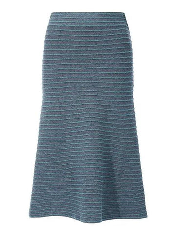 Women s Striped Flare Skirt Dark Gray - EMPORIO ARMANI - BALAAN 1