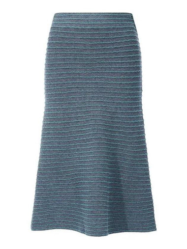 Women s Striped Flare Skirt Dark Gray - EMPORIO ARMANI - BALAAN 1