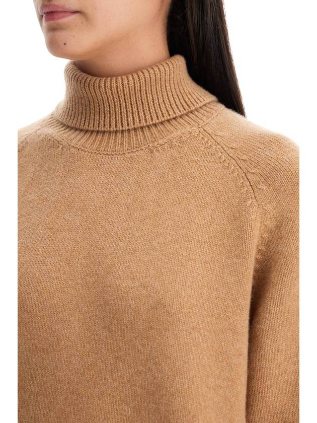 Pullover Cashmere Turtleneck Beige - FENDI - BALAAN 5