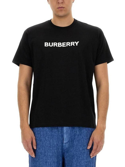 Logo Print Cotton Short Sleeve T-Shirt Black - BURBERRY - BALAAN 2