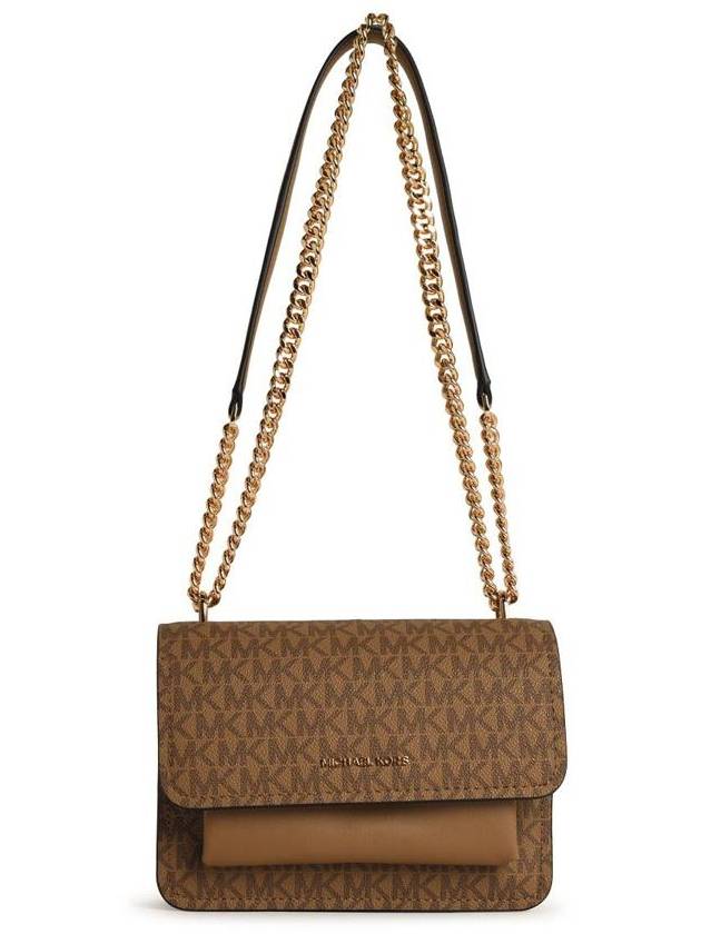 Michael Kors 'Claire' Beige Leather Crossbody Bag - MICHAEL KORS - BALAAN 1