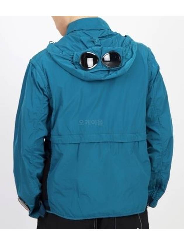 Chrome-R Goggle Utility Hooded Jacket Blue - CP COMPANY - BALAAN 5