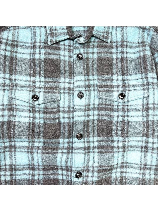 Men s Check Wool Long Sleeve Shirt - AMI - BALAAN 4