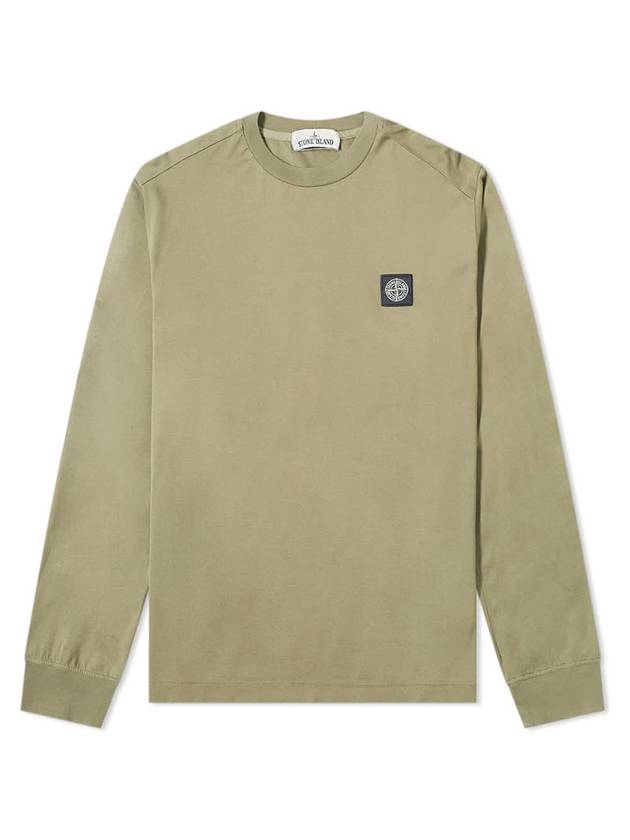 Wappen Patch Long Sleeve T-Shirt Khaki - STONE ISLAND - BALAAN 1