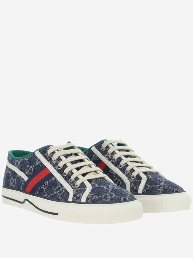 Men's Tennis 1977 Low Top Sneakers Blue Ivory - GUCCI - BALAAN 3