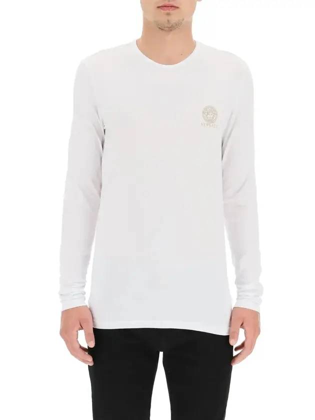 Men's Medusa Head Long Sleeve T-Shirt 2 Pack Black White - VERSACE - BALAAN 1