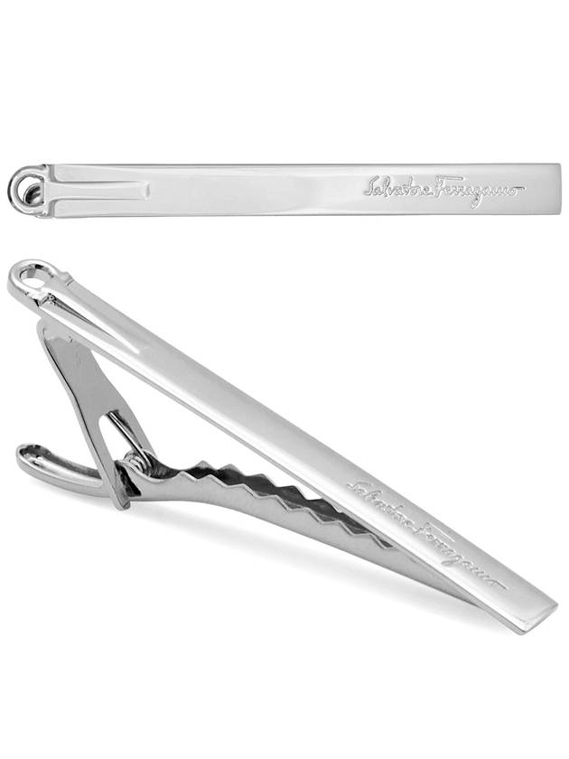 Logo Brass Tie Pin Silver - SALVATORE FERRAGAMO - BALAAN 2