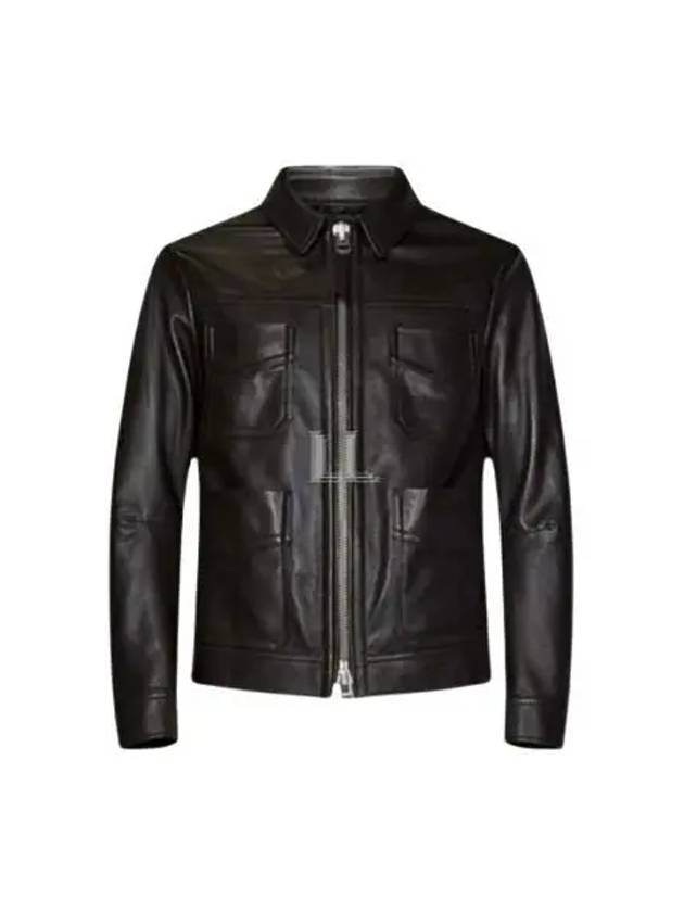 Grain Leather Jacket Brown - TOM FORD - BALAAN 2