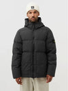 Naslan Light Watro Down Hooded Padding Dark Grey - STONE ISLAND - BALAAN 5