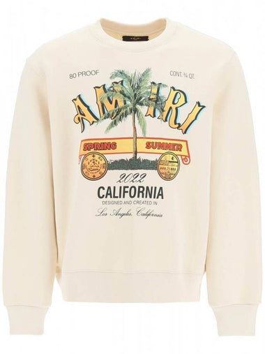 Rum Label Print Sweatshirt Almond - AMIRI - BALAAN 1