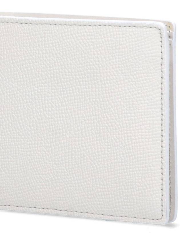 Stitched Bifold Leather Half Wallet White - MAISON MARGIELA - BALAAN 6