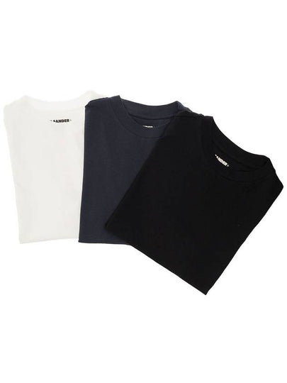 Logo Crew Neck Cotton 3 Pack Short Sleeve T-shirt - JIL SANDER - BALAAN 2