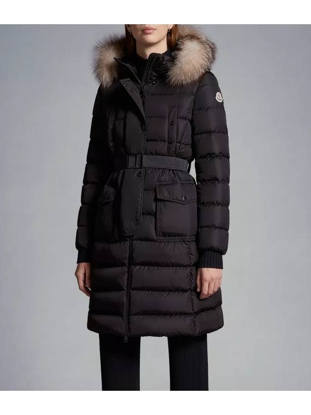 Khloe Long Down Jacket Black - MONCLER - BALAAN 8