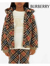 Kids Vintage Check Hooded Fleece Jacket Archive Beige - BURBERRY - BALAAN 5