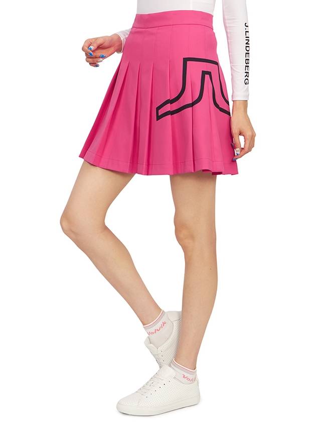 Naomi Pleated Skirt Fuchsia Purple - J.LINDEBERG - BALAAN 5