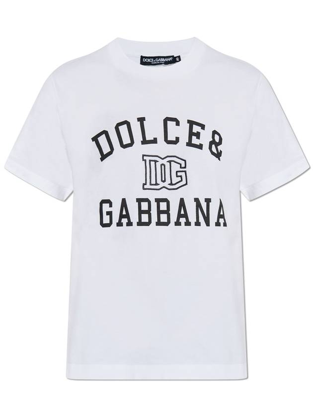 Dolce & Gabbana T-shirt With Logo, Women's, White - DOLCE&GABBANA - BALAAN 1