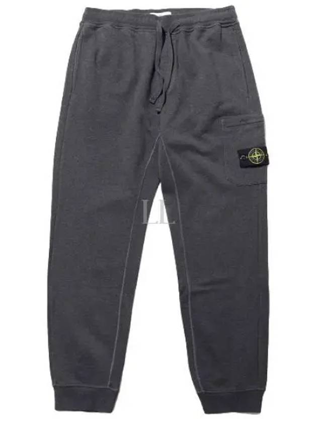 Garment Dying Cotton Fleece Track Pants Dark Grey - STONE ISLAND - BALAAN 2